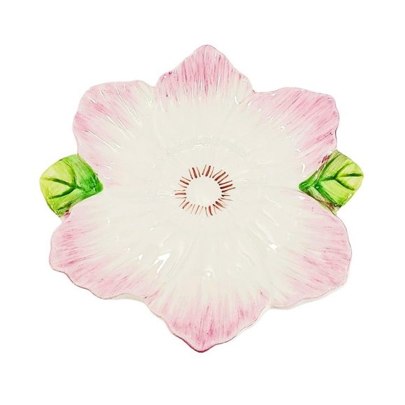 VTG 1992 THE BOMBAY CO Spring Blossoms Pink Tulip Tea Cup Saucer Dessert Plate - Picture 5 of 8